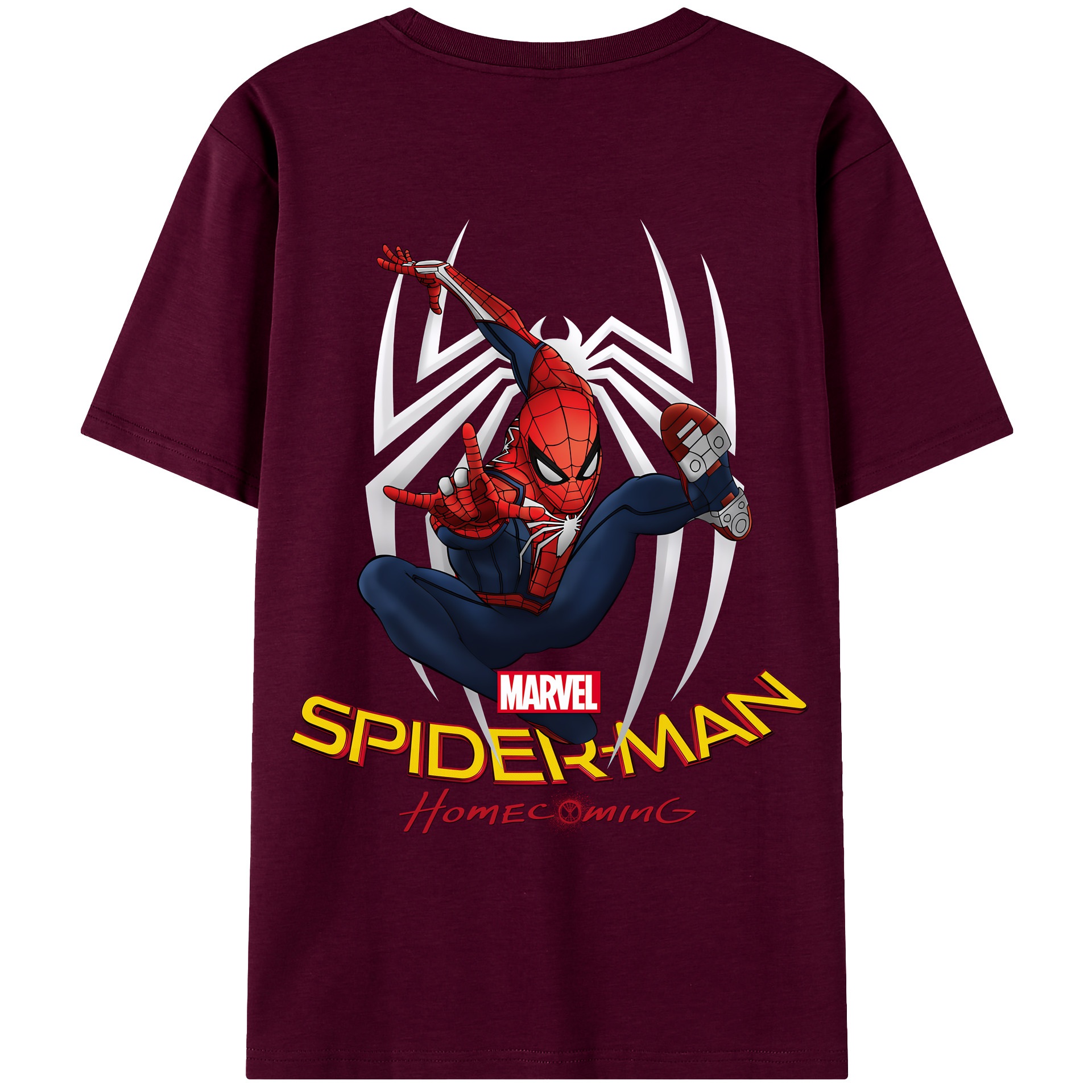 （画像用） Spider Man スパイダーマン レディース半袖Tシャツ(バックプリント)